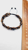 Close-up Matte Tiger Eye and Lava Stone Bracelet with Leather